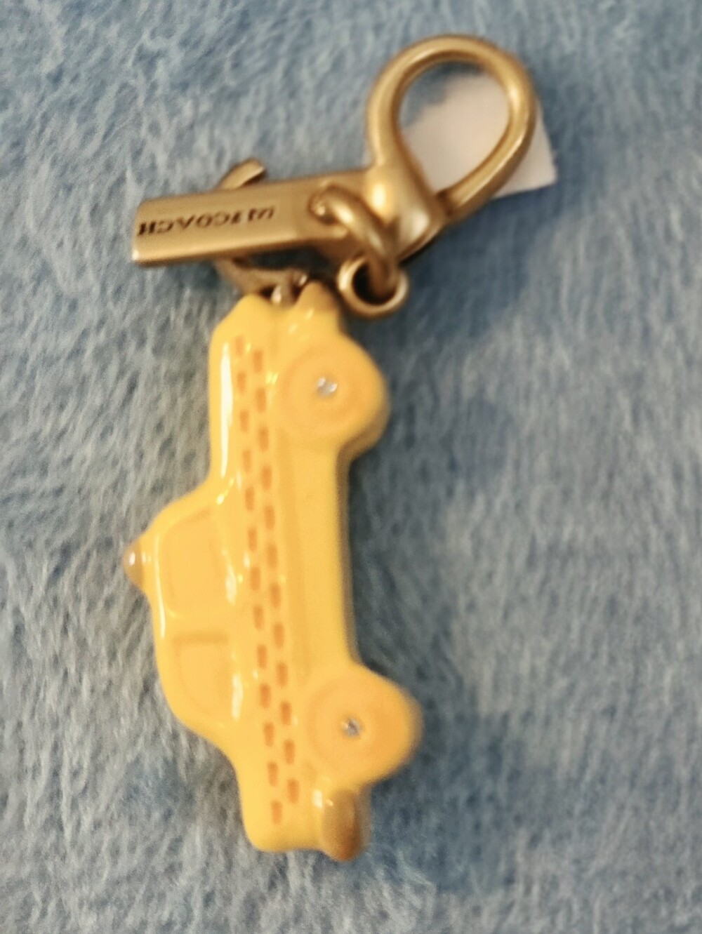 COACH Yellow Taxi Car Charm